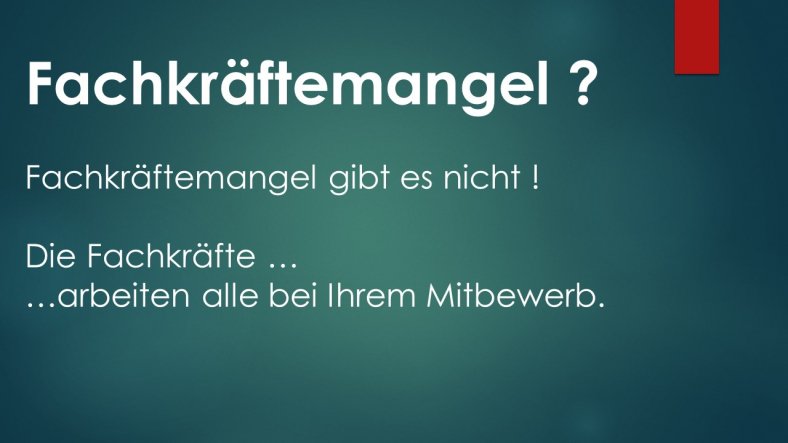 Fachkräftemangel